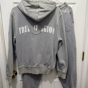 True Religion Charcoal Hoodie and Joggers